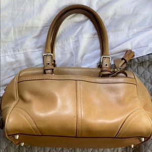 Coach Tanned Leather Shoulder Purse